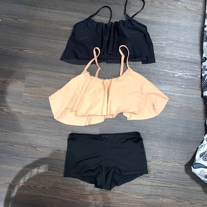 women's swim - flounce tops with Boyshort bottoms